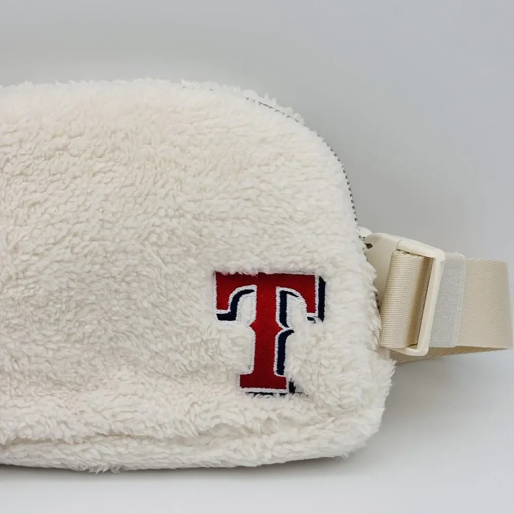 Texas Rangers Sherpa Belt Bag Crossbody MLB Baseball Logo Brands Adjustable NEW